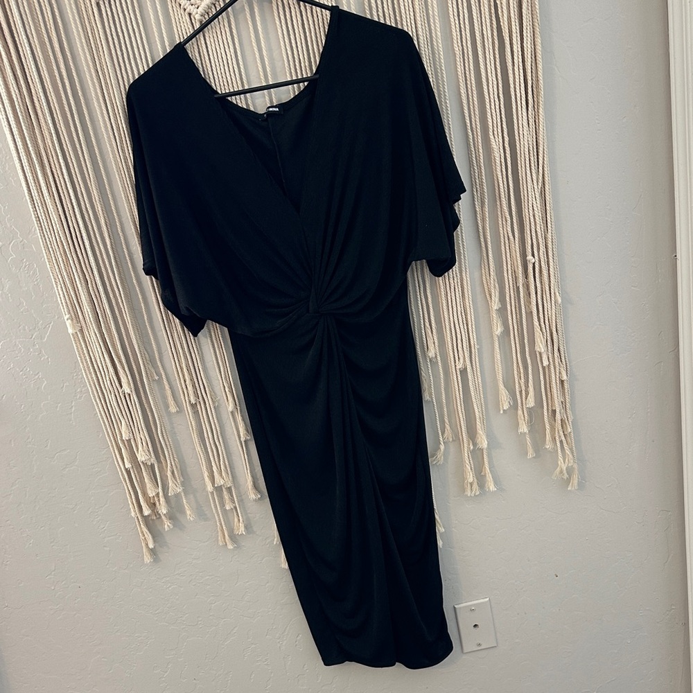 Fashion Nova Black Midi Dress